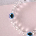 NVR Men & Women Evil Eyetransparent Beaded Elasticated Bracelet