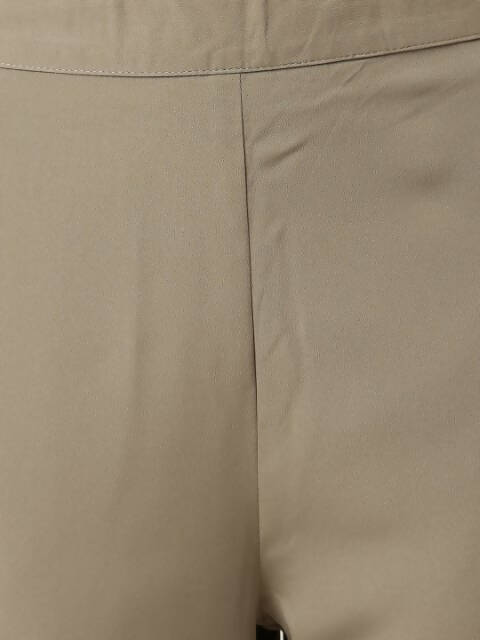 FIORRA Women's Grey Poly Crepe Straight Kurta Pant With Dupatta