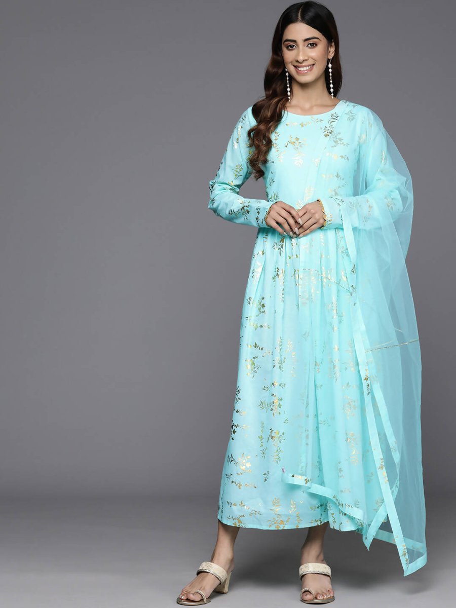 Ahalyaa Women's Traditional wear Dress - Blue