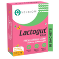 Velbiom Lactogut Kidz Probiotics Powder Sachets - Orange Flavor