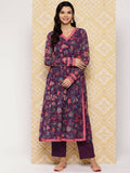 Ahalyaa Women's Traditional wear Kurta Set - Purple