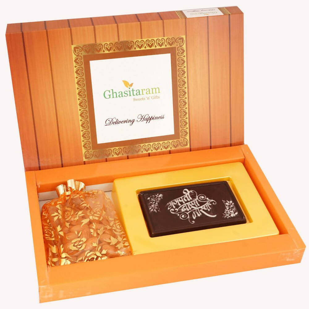 Ghasitaram Ganpati Chocolate Bark and Almonds