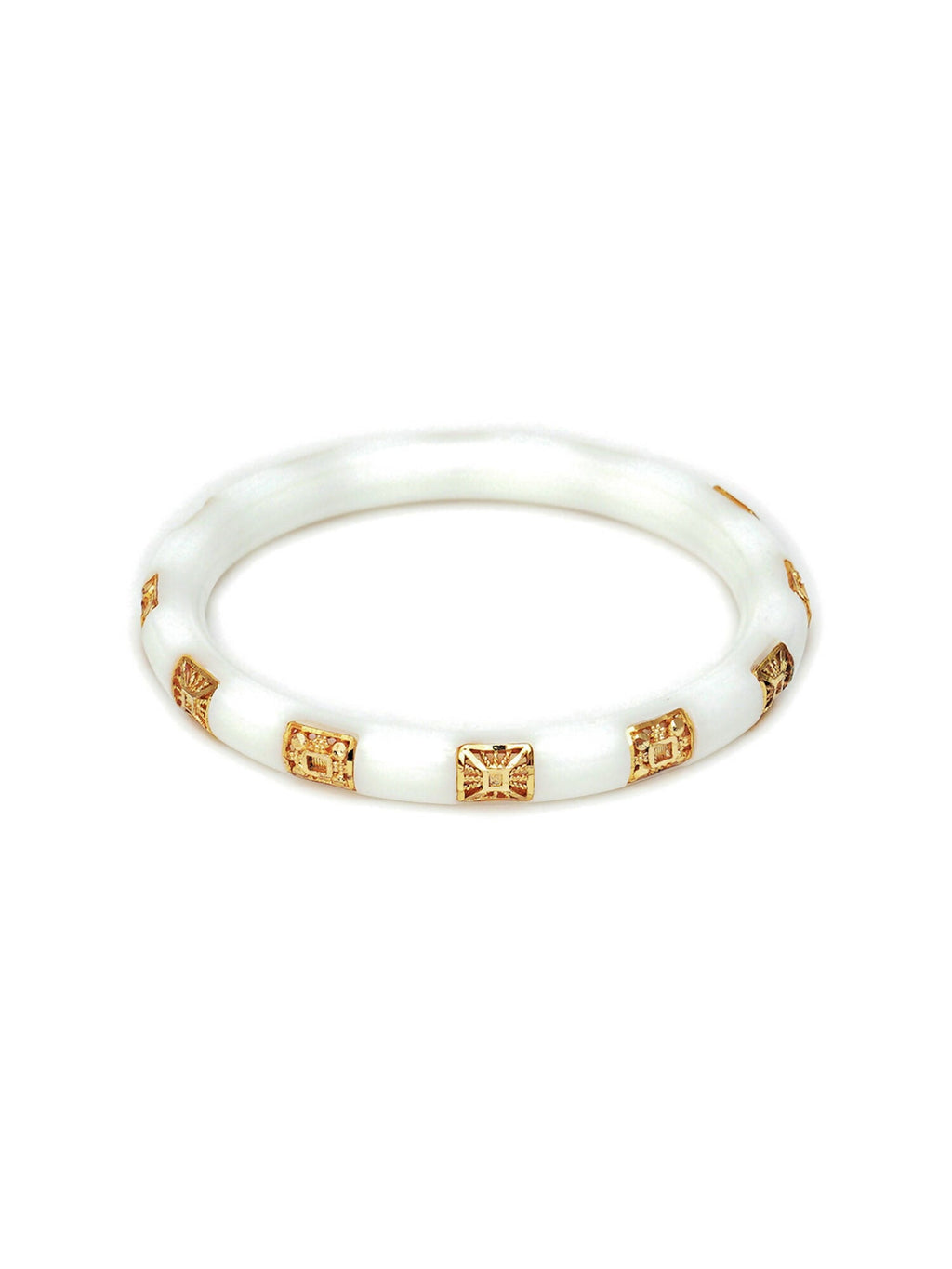 Golden Bangles (White) - Ruby Raang