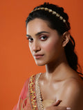 Gold-Polished Green Kundan Head Jewellery - Ruby Raang