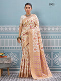Shree Shyam Fashion Cream Silk Saree