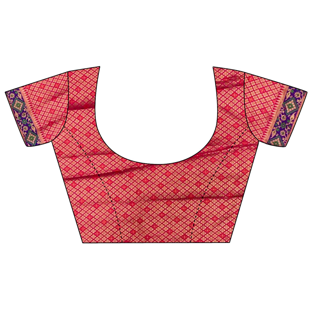 Joban Fashion Hot Pink Patola Soft Silk Patola Saree