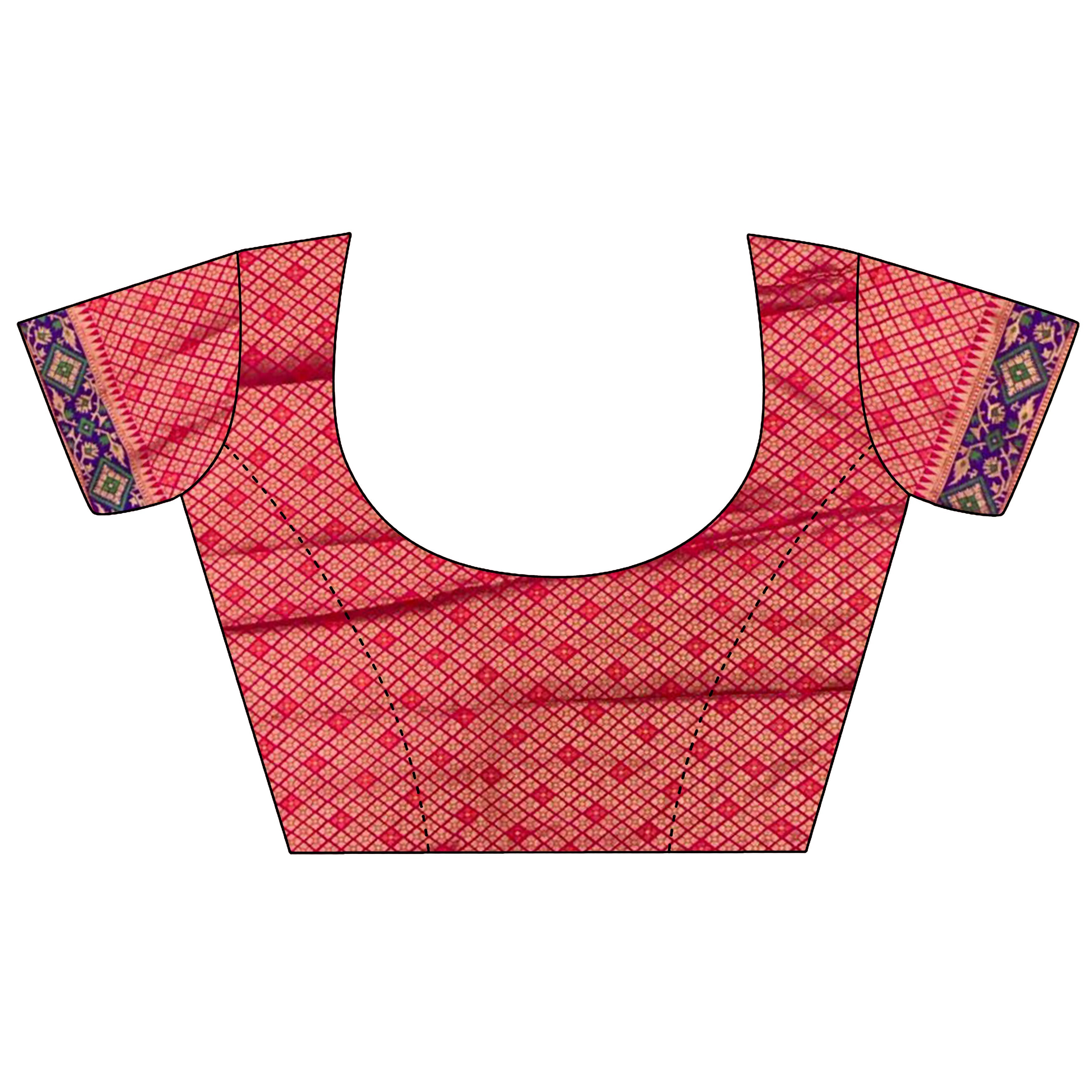 Joban Fashion Hot Pink Patola Soft Silk Patola Saree