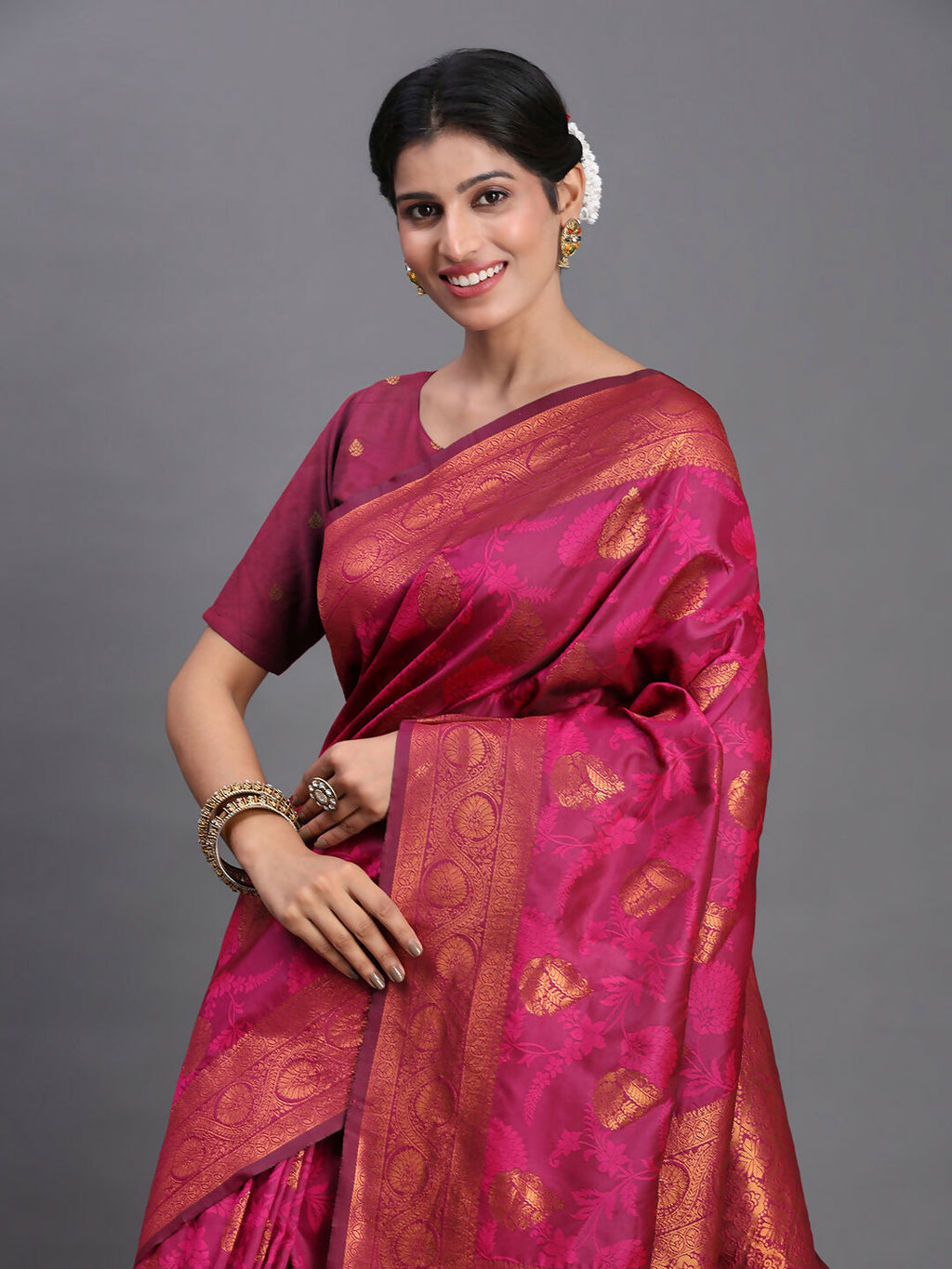 Shree Shyam Fashion Silk Pink Saree