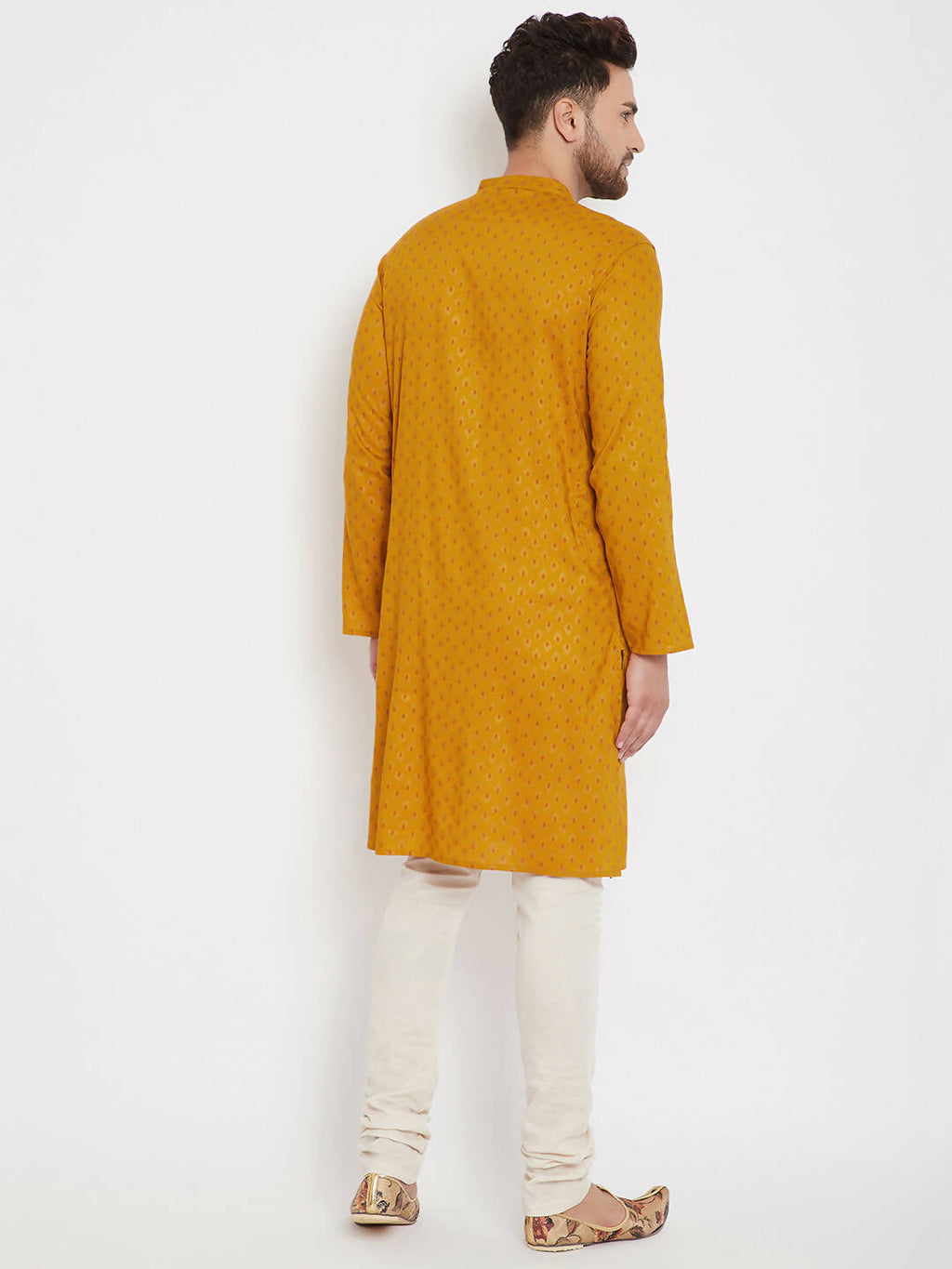 Even Apparels Yellow Rayon Wedding Men's Kurta For Haldi