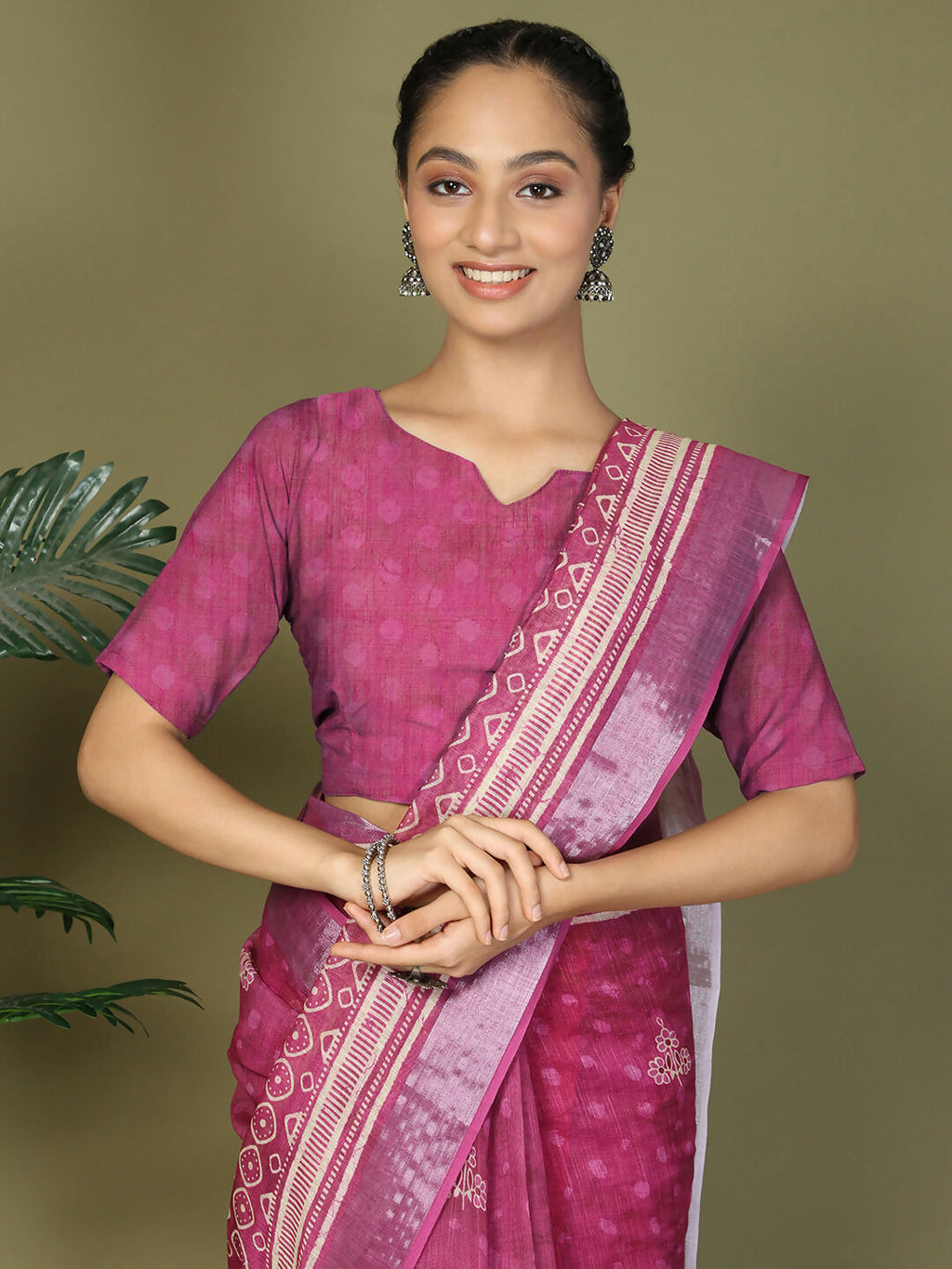 Shree Shyam Fashion Cotton Purple Saree
