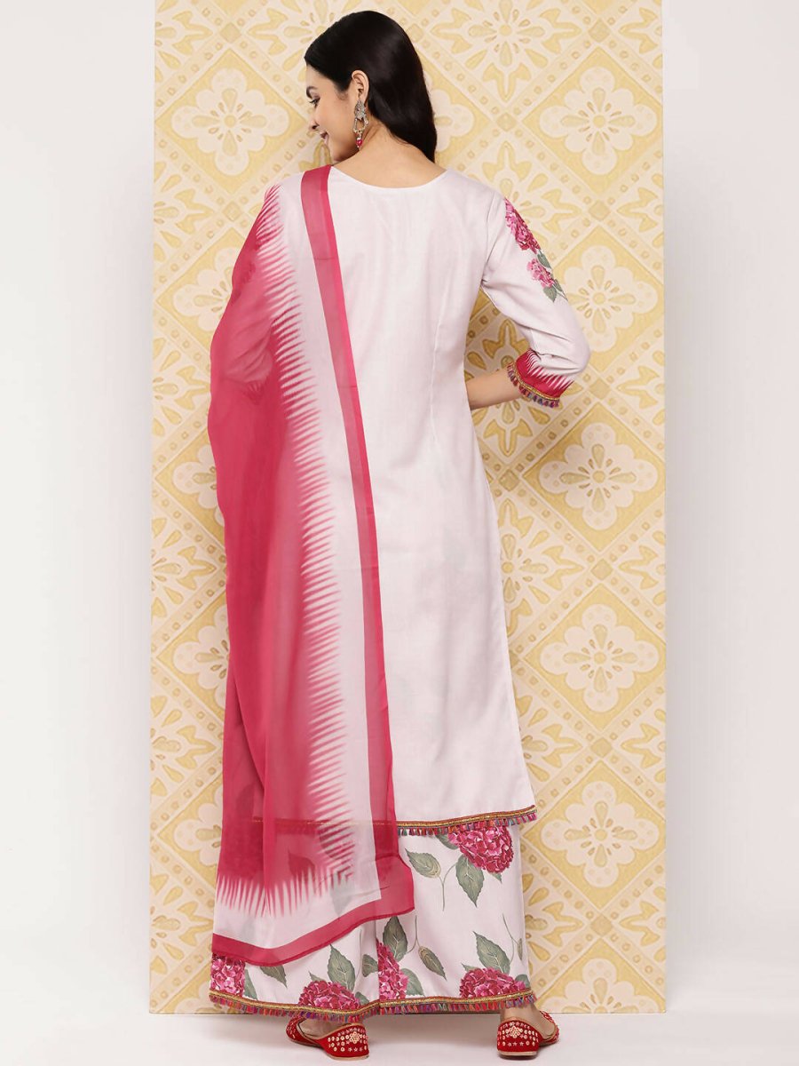 Ahalyaa Women's Traditional wear Kurta Set - Beige