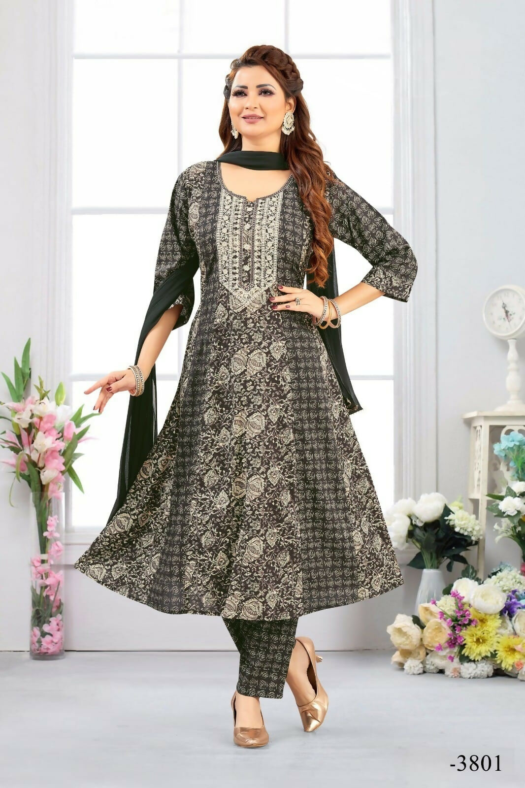 Joban Fashion Cotton Grey Color Kurta Set