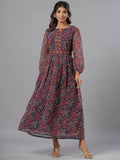 Juniper Women Multi Coloured Chiffon Printed Maxi Dress