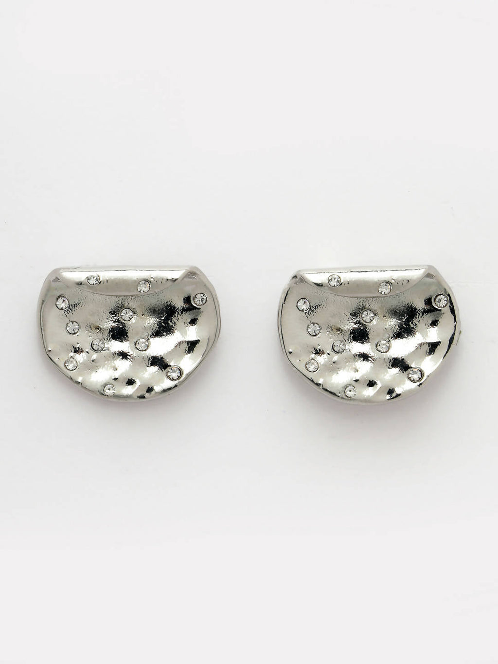 NVR Women Silver-Plated Contemporary Studs Earrings