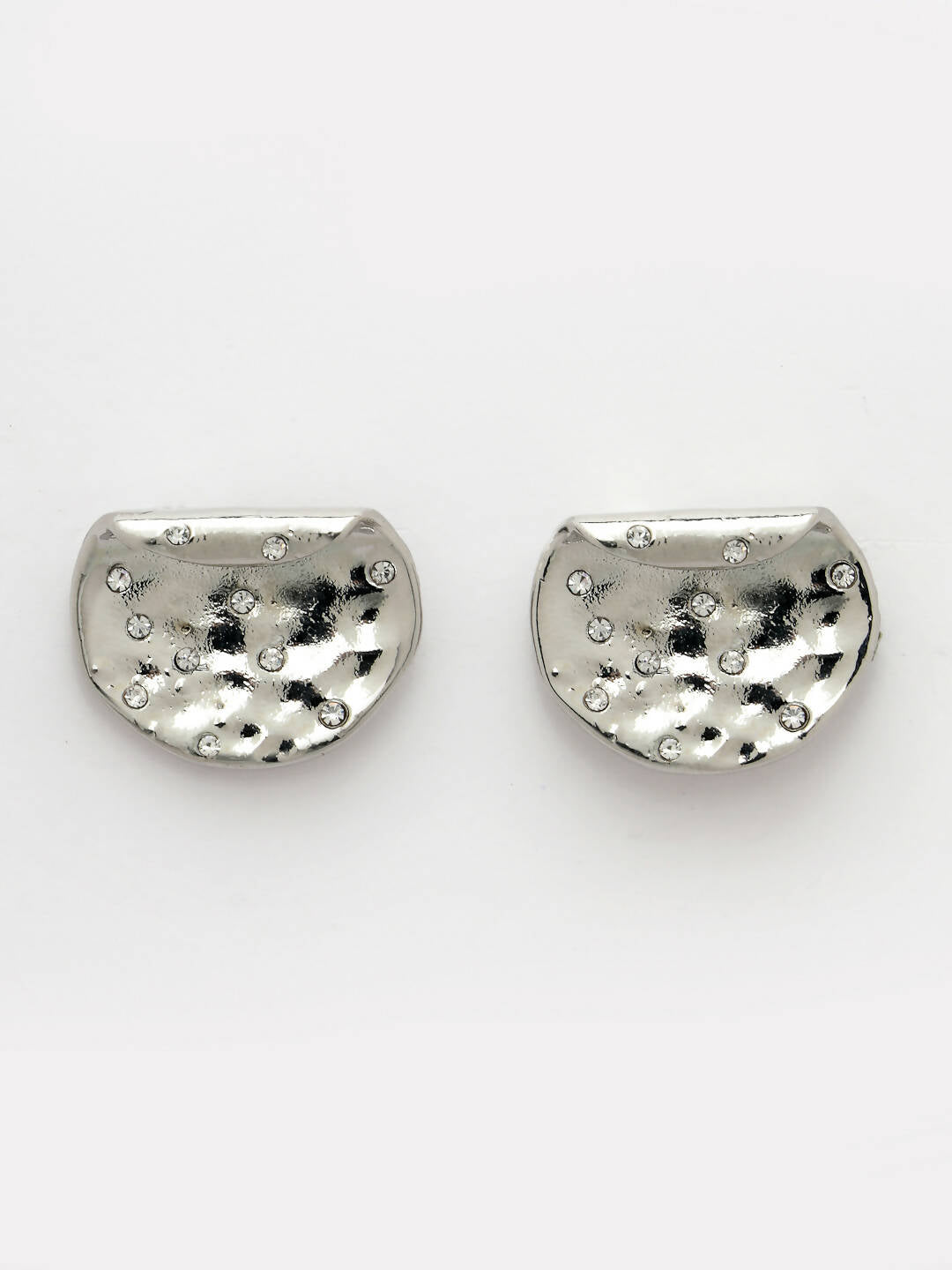 NVR Women Silver-Plated Contemporary Studs Earrings