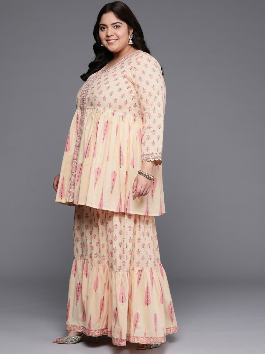 Ahalyaa Women's Traditional wear Co-ords - Tan