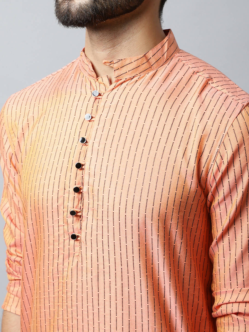 Even Apparels Red Color Pure Cotton Men's Kurta With Side Placket (STR1199)