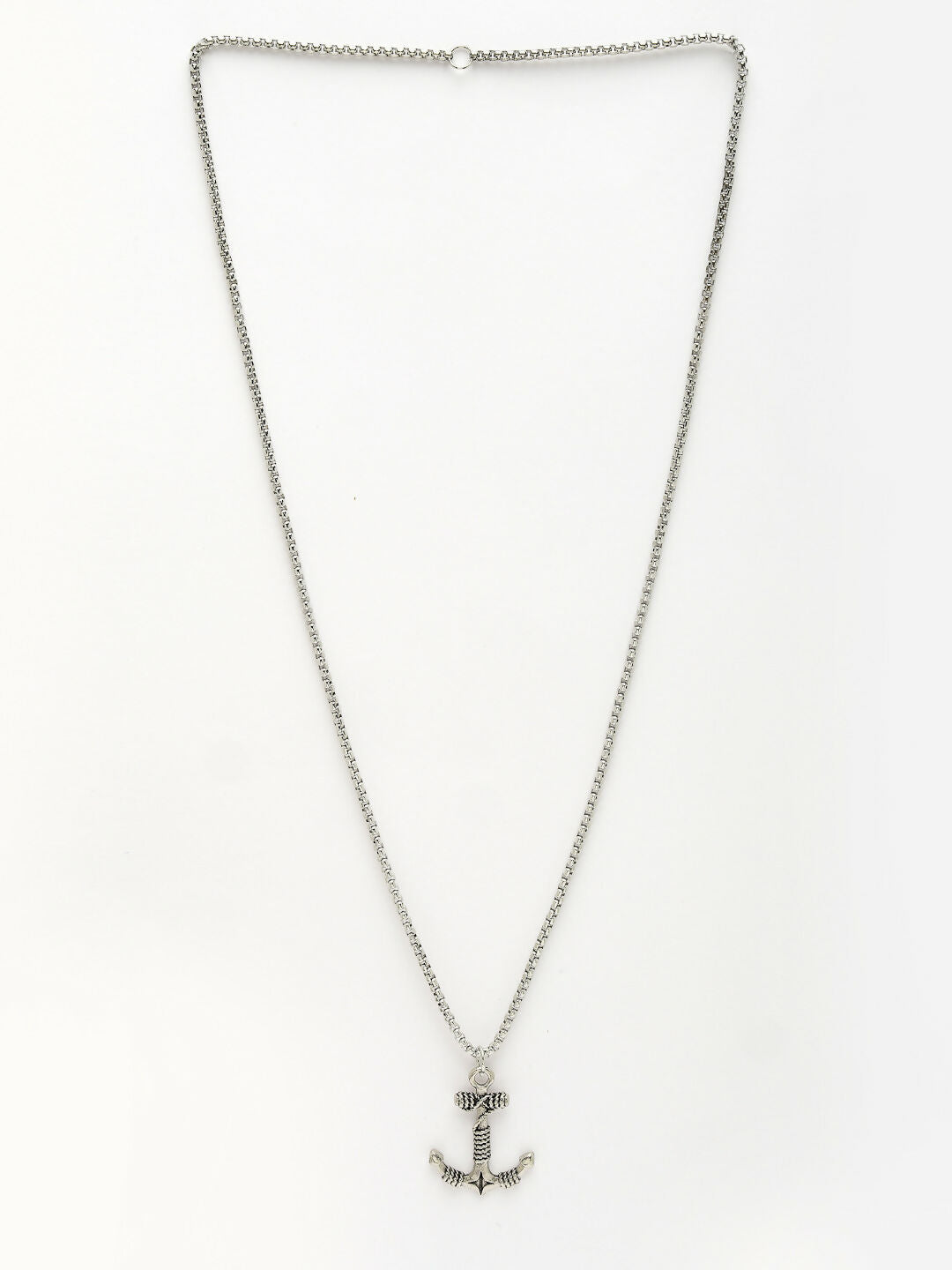 NVR Men Set of 2 Silver & Gold Stainless Steel Pendant with Chain