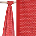 Red Pochampally Ikat Cotton Handloom Stole with Arrowhead Design - Global Threads