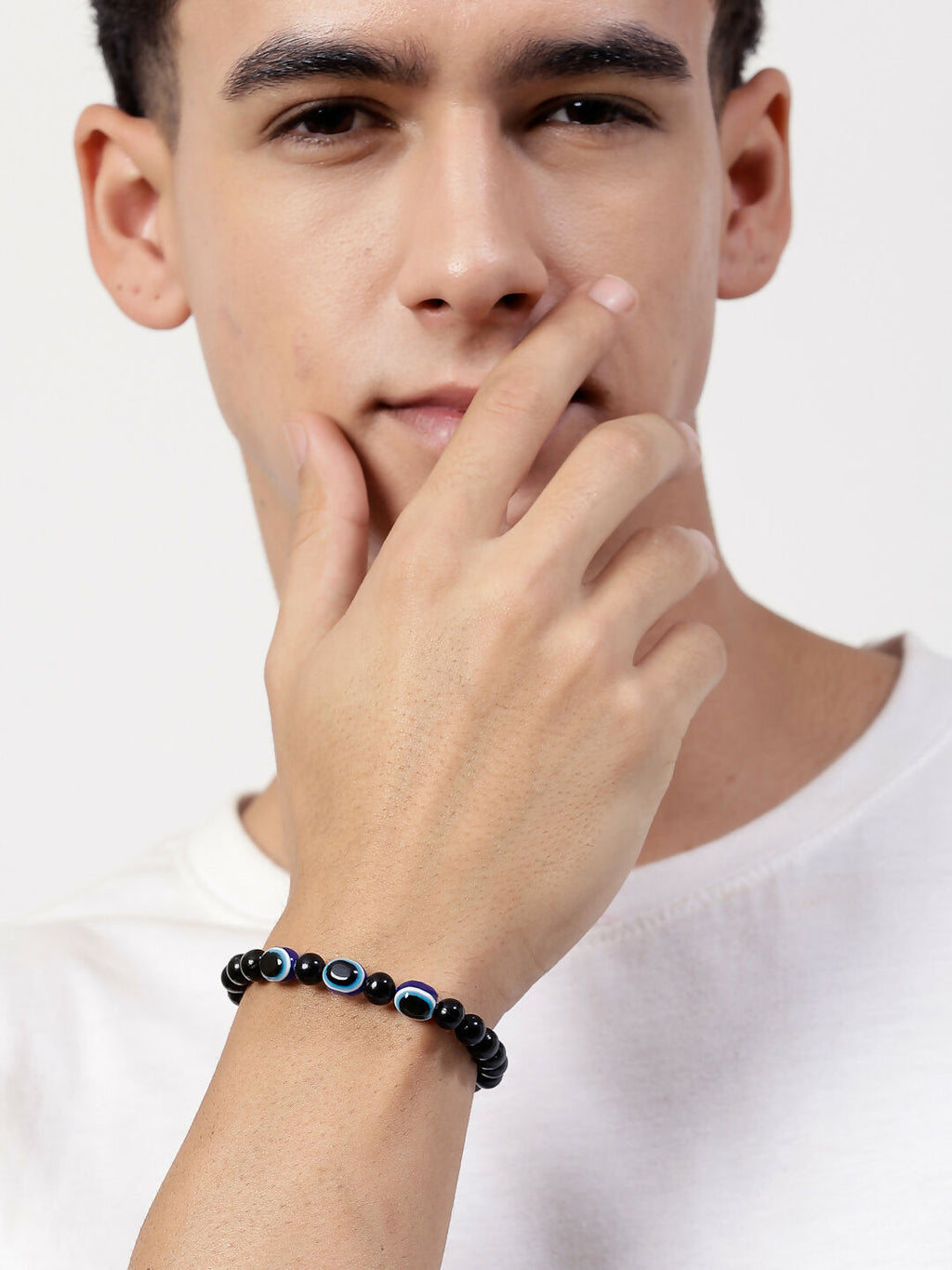 NVR Men & Women Evil Eye Men & Women Black Thread Bracelet