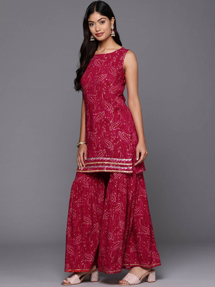 Ahalyaa Women's Traditional wear Kurta Set - Red