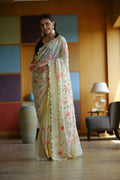Vamsee Ashi Yellow Georgette Saree