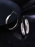 NVR Women Silver Plated Hoop Earrings