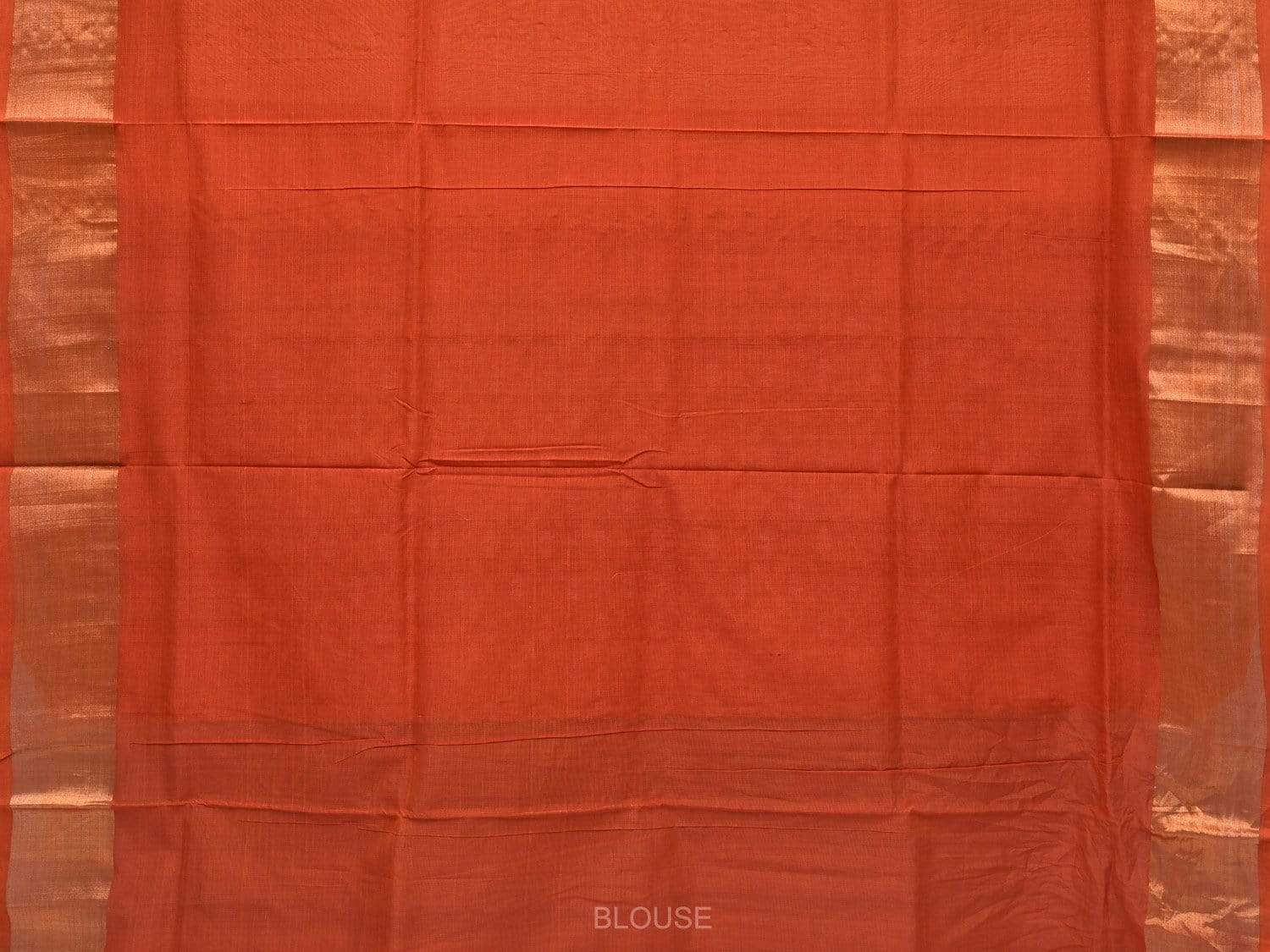 Rust Uppada Cotton Handloom Saree with All Over Jamdani Design - Global Threads