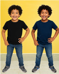 Chilins Kids Round Neck T-Shirt Half Sleeves 100% Cotton Plain Solid Color Tshirt
