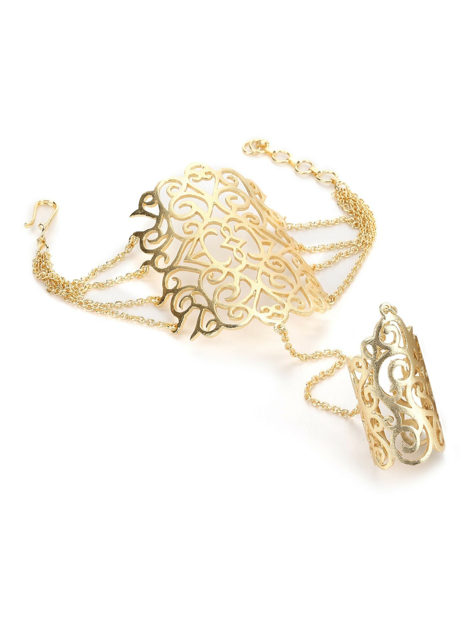 Filigree Hand Harness- Ruby Raang