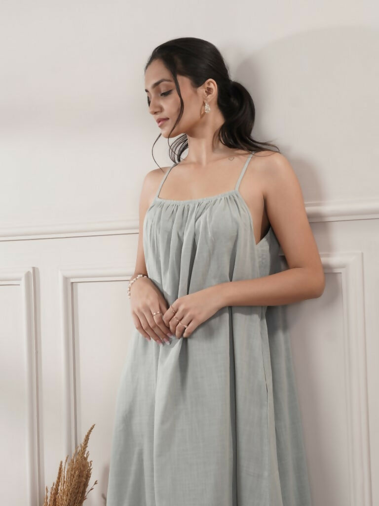 Joban Fashion Women's Grey Midi Dress