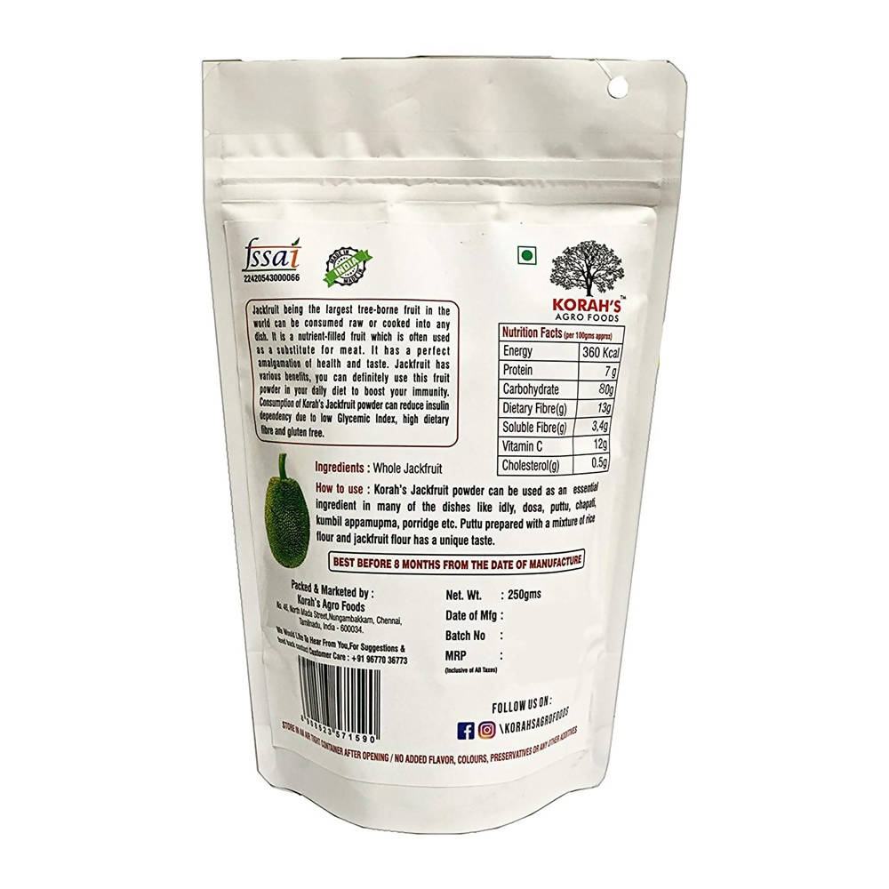 Korah's Green Jackfruit Powder | Gluten Free Raw Green Jack Fruit Flour | Kathal Powder Control Blood Sugar Levels, Healthy Diet Immunity Booster