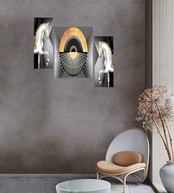 Tehzeeb Creations Set Of 3 Digital Wall Painting