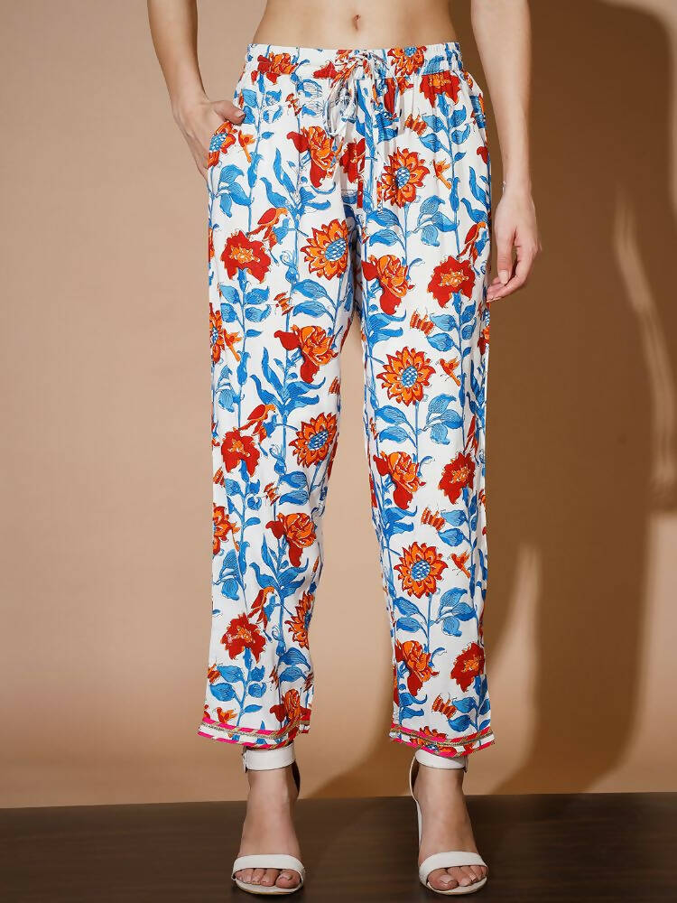 Myshka Women Multi Printed Kurta & Trousers With Dupatta