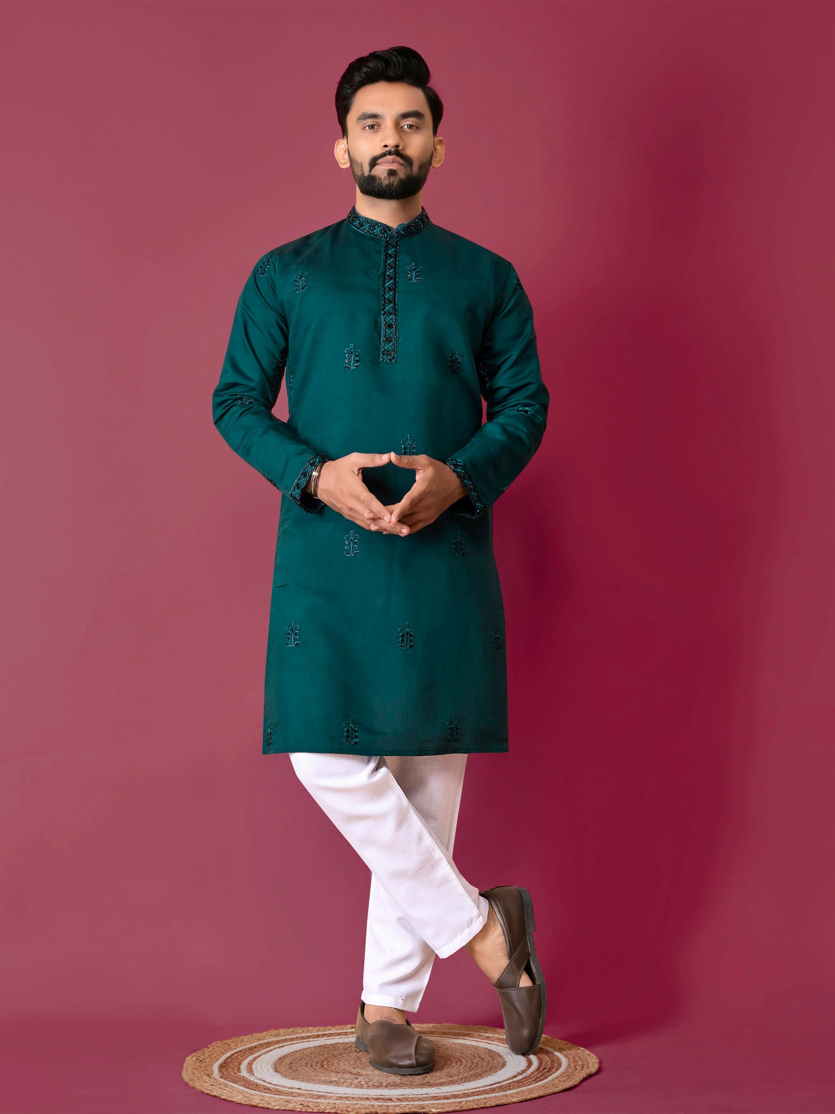 Wedding Wear Readymade Men's Kurta Pajama by Infinity Export