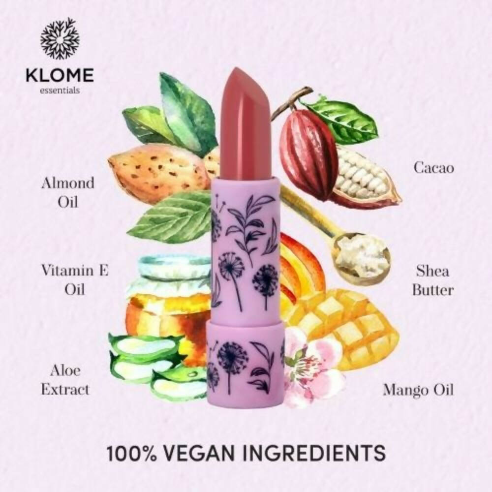 Klome Essentials Vegan Matte Lipstick-Rustic Red