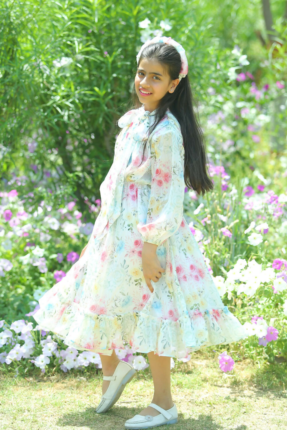 LH Luxury Fashion Amelia Fairy Glint Dress – Floral Summer Dress for Girls