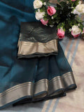 Shree Shyam Fashion Organza Sea Green Saree