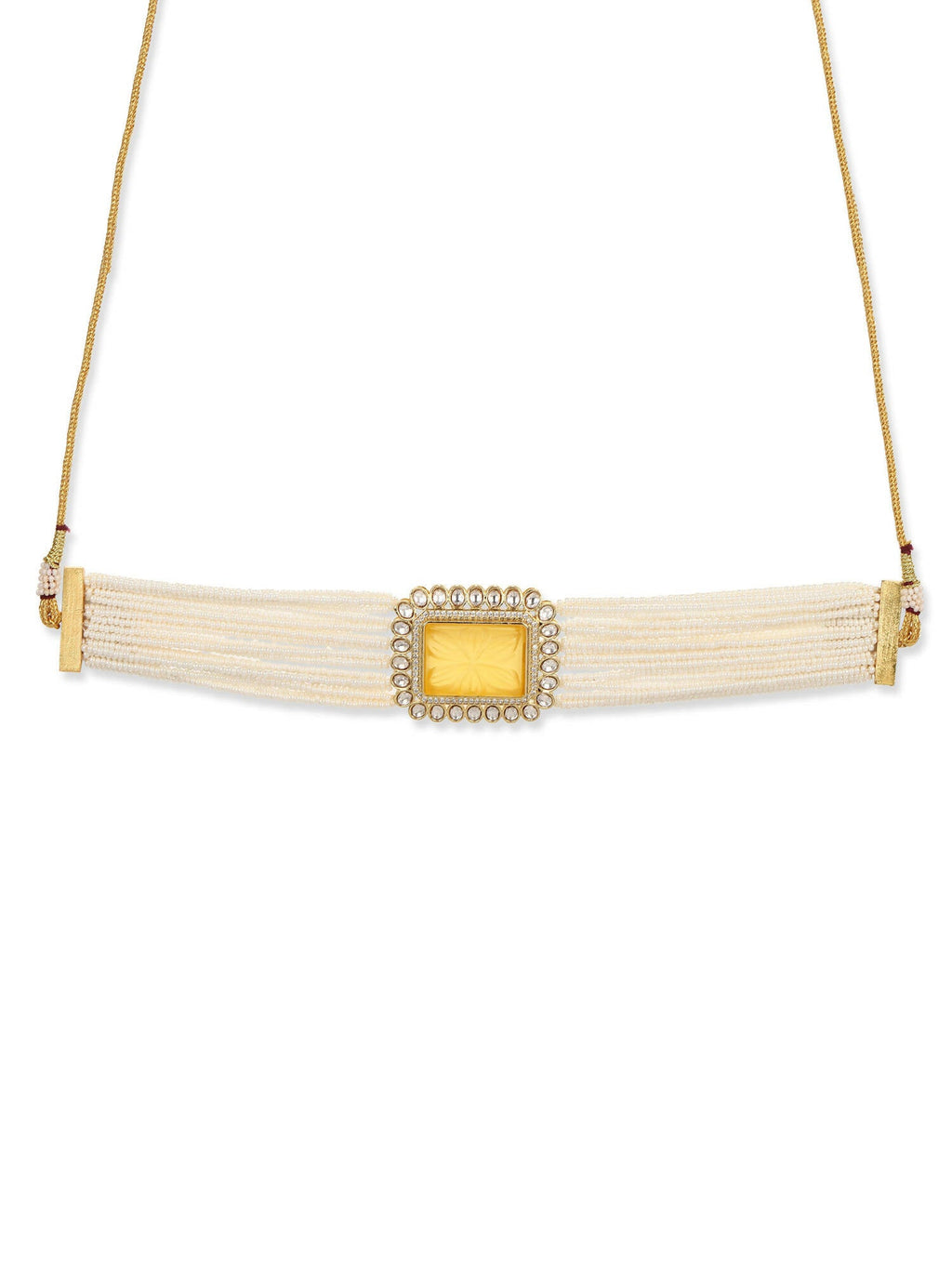 Women's Gold-Polished Necklace - Ruby Raang