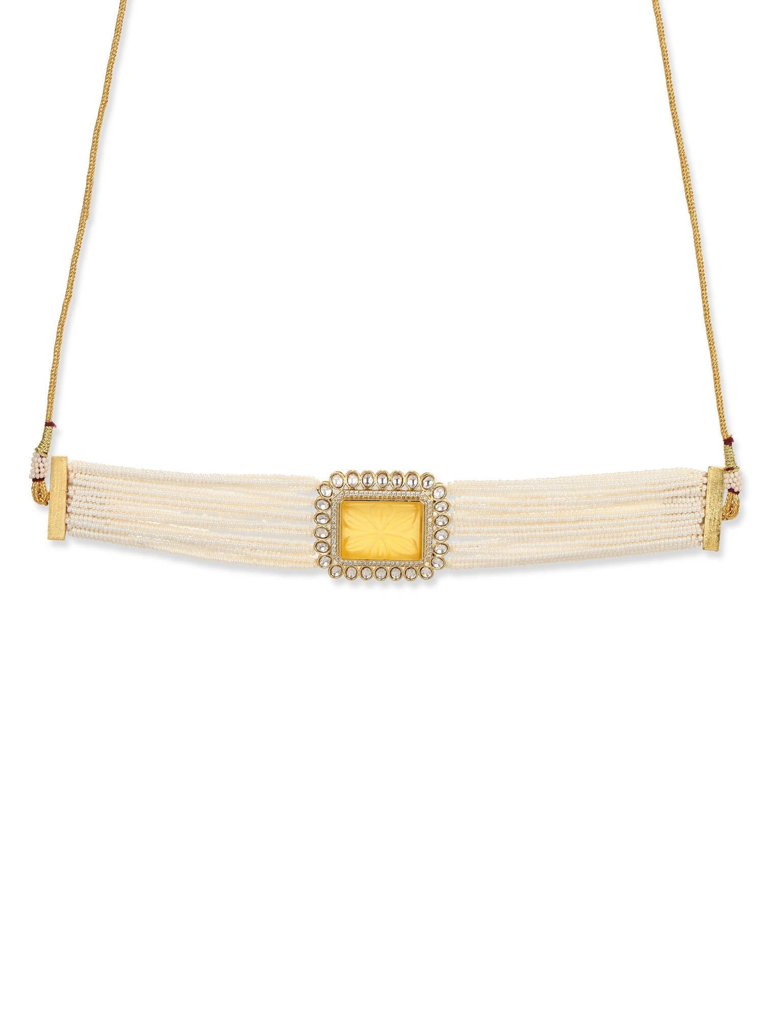 Women's Gold-Polished Necklace - Ruby Raang