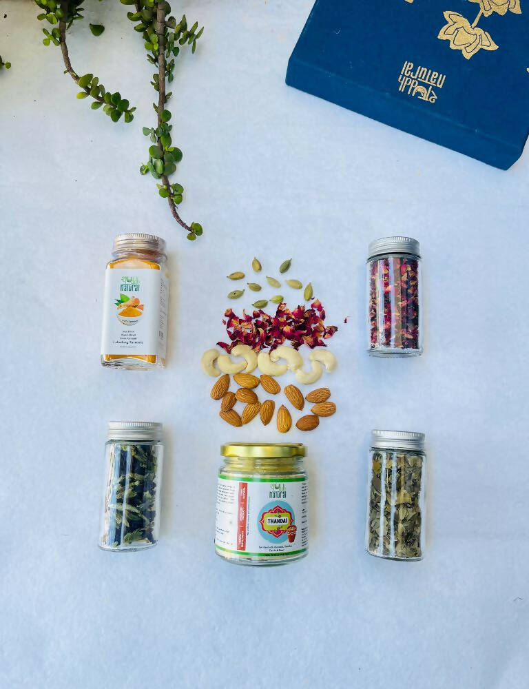 Shuddh Natural Edible Wholistic | Ayurvedic Thandai Powder | Healthy Colour | Holi Gift Hamper
