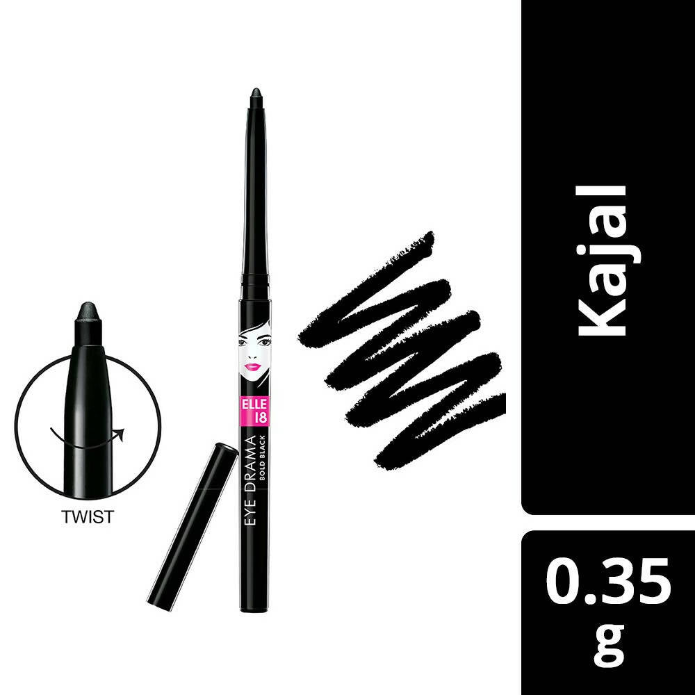 Elle 18 Eye Drama Kajal-Bold Black