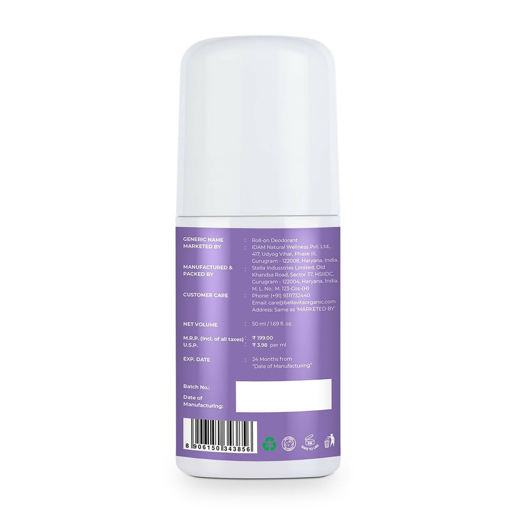 Bella Vita Flora Natural Underarm Roll On Deodorant for Women