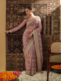 kasee Floral Zardozi Supernet Saree