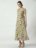 Myshka Women's Multi Floral Printed Gown Dress
