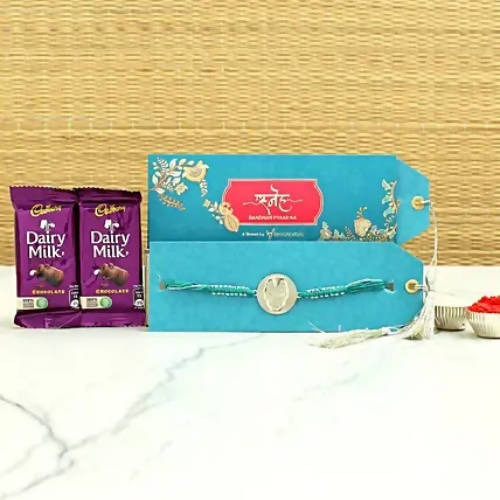 Ironman Metal Rakhi & Dairy Milk Chocolates