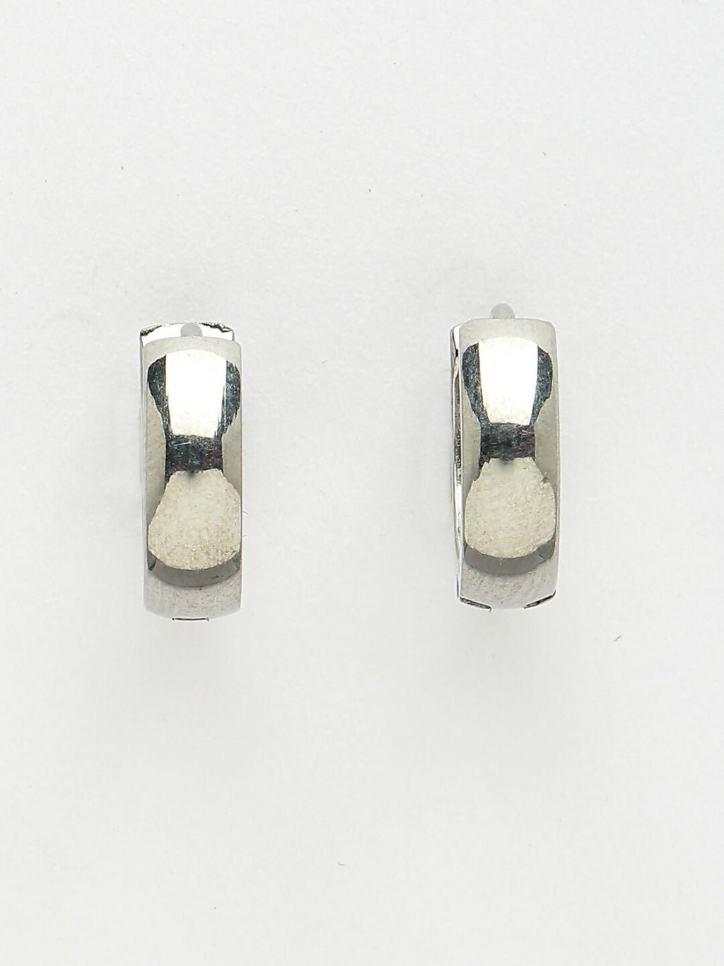 NVR Men's Set of 3 Multicolor Rhodium-Plated Stainless Steel Hoop Earrings