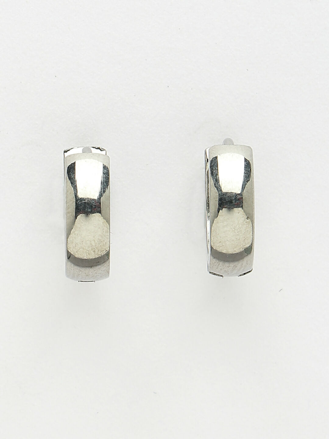 NVR Men's Set of 3 Multicolor Rhodium-Plated Stainless Steel Hoop Earrings