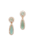 Long kundan earring (Mint green ) - Ruby Raang