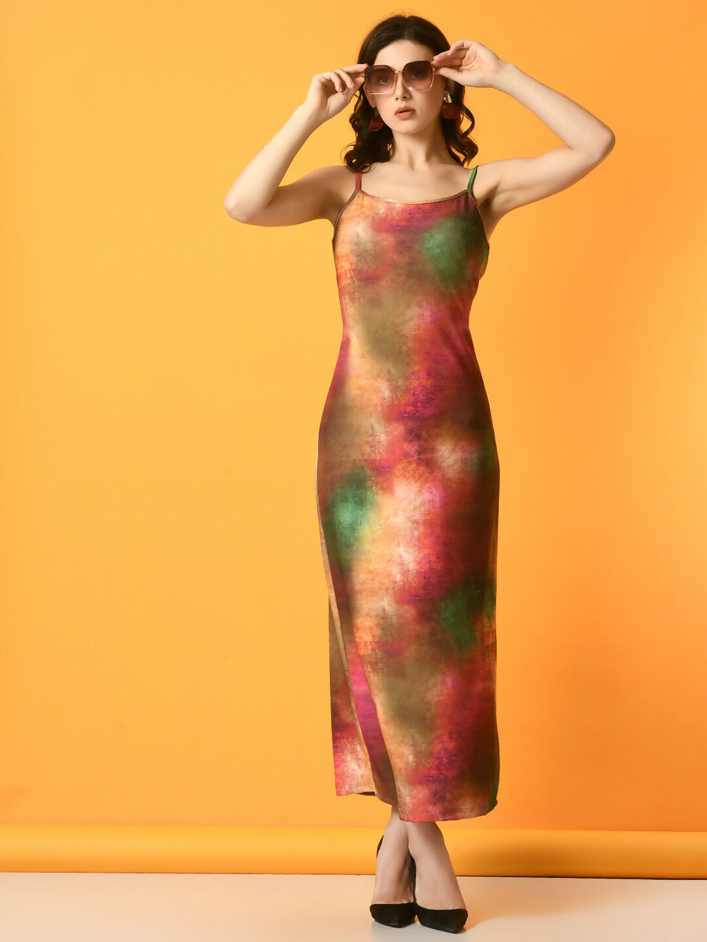 Myshka Women's Multi Printed Party Dress